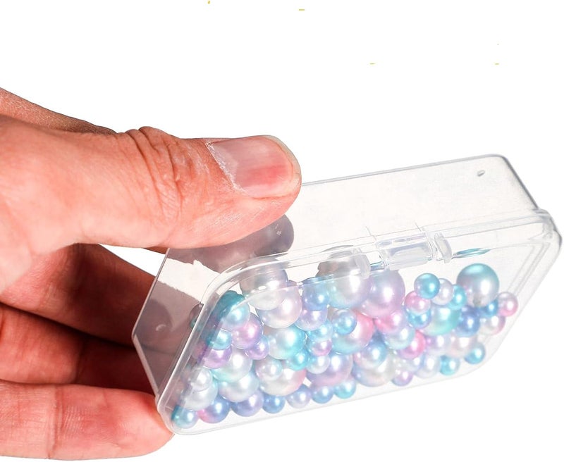 Jetec 6 Pieces Mini Plastic Clear Beads Storage Containers Box for Collecting Small Items, Beads, Jewelry, Business Cards, Game Pieces, Crafts (2.9 x 2.9 x 1 Inch) - Image 4