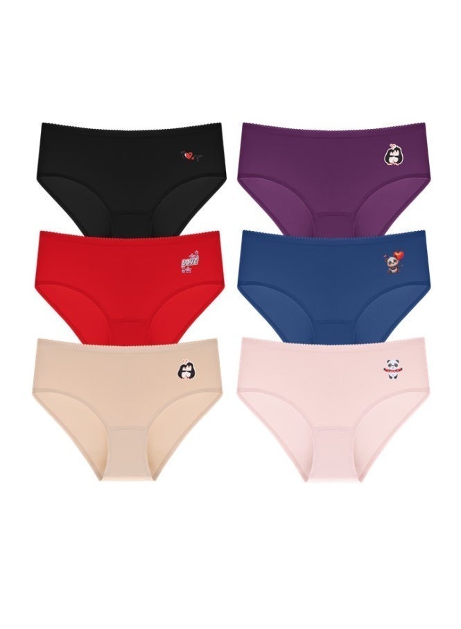 Nawa3em 6-Pack Women's Seamless Briefs Invisible Laser Cut Underwear - Image 1