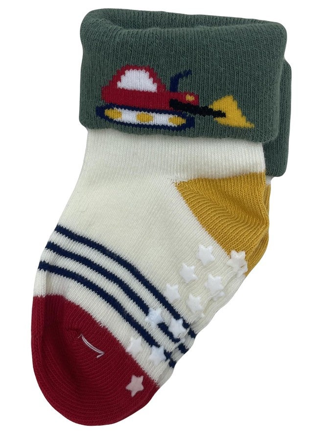 ZAPLES جوارب زابلز قطنية عضوية للأطفال للجنسين (متعددة الألوان والطبعات) (مقاسات: 6 أشهر، 12 شهرًا، 4، للأولاد) - Image 3