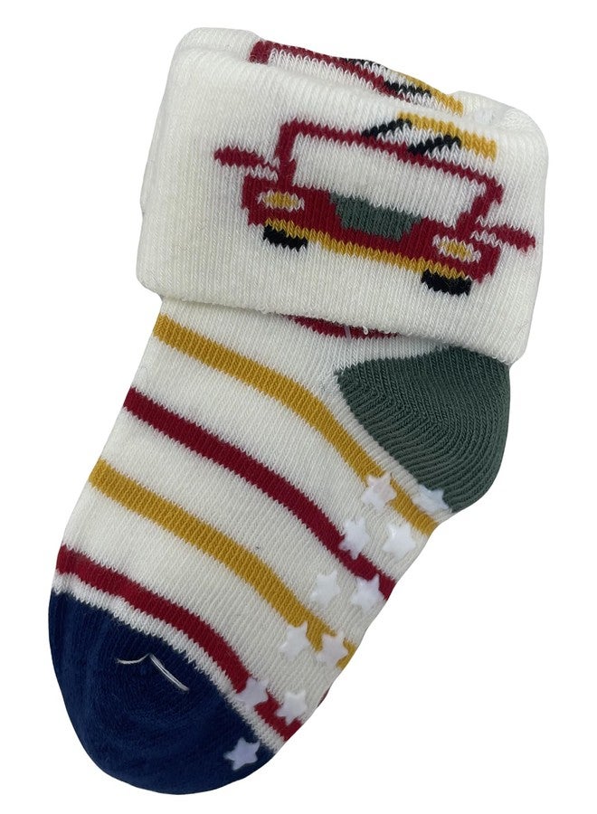 ZAPLES جوارب زابلز قطنية عضوية للأطفال للجنسين (متعددة الألوان والطبعات) (مقاسات: 6 أشهر، 12 شهرًا، 4، للأولاد) - Image 5