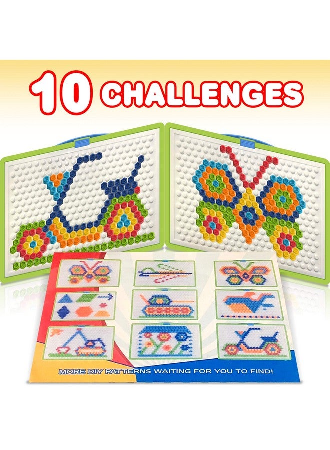 ArtCreativity Mushroom Peg Puzzle for Kids with 10-Challenges - Fun Brain Teaser for Children - Arts and Crafts Creative Educational Learning Toy - Gift Idea for Boys and Girls - Image 2