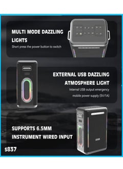 Lenyes Speaker Lenyes S837 300W Outdoor KTV Wireless Speaker Microphone Karaoke Bluetooth 5.0 High Powerful Bass Tws  - Image 5
