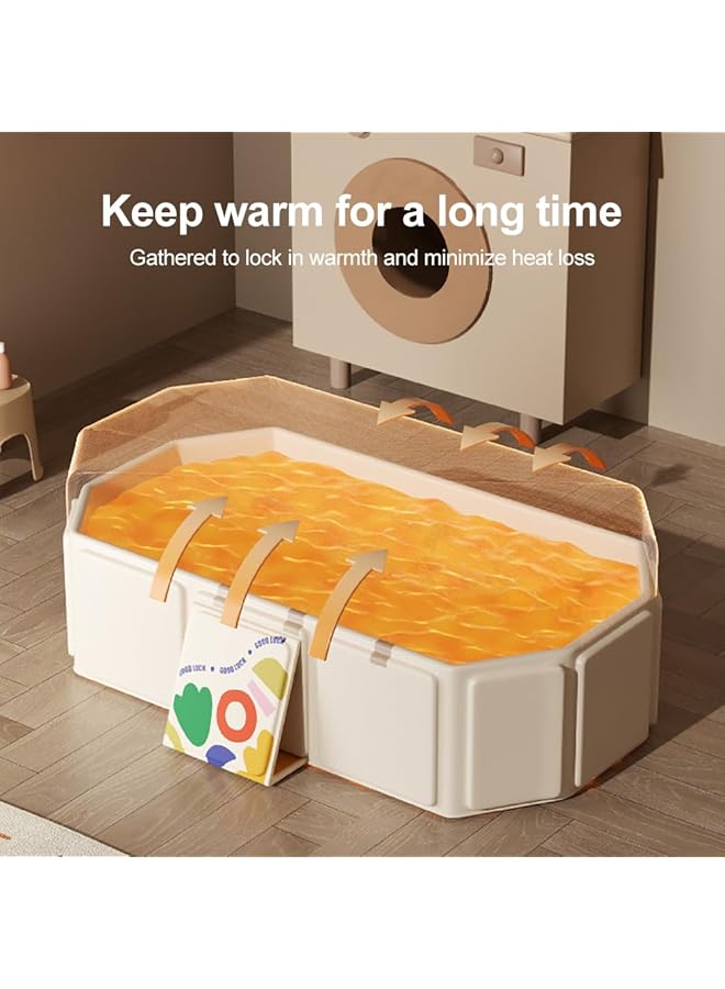 إيروريكس حوض استحمام للأطفال، حوض استحمام محمول للأطفال، حوض استحمام سريع الفتح، غير قابل للنفخ، يوفر المساحة، أحواض استحمام متينة للأطفال - Image 3