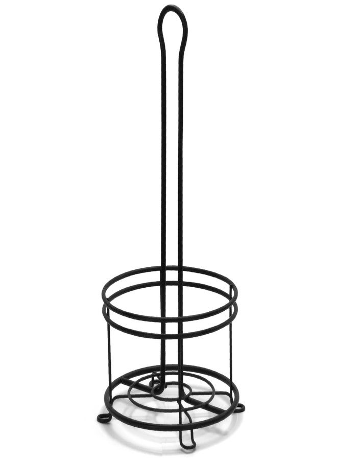 BROOKSTONE, Stylish Toilet Paper Holder, Freestanding Bathroom Tissue Organizer, Minimalistic Storage Solution, Modern Trending Design [Holds MEGA Rolls], Black - Image 1