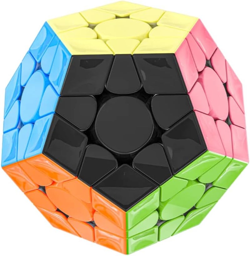 CuberSpeed Cuberspeed GAN Megaminx V2 Stickerless Black Side MagLev UV Speed Cube gan megaminx v2 Magnetic maglev uv Coated Stickerless Puzzle  - Image 1