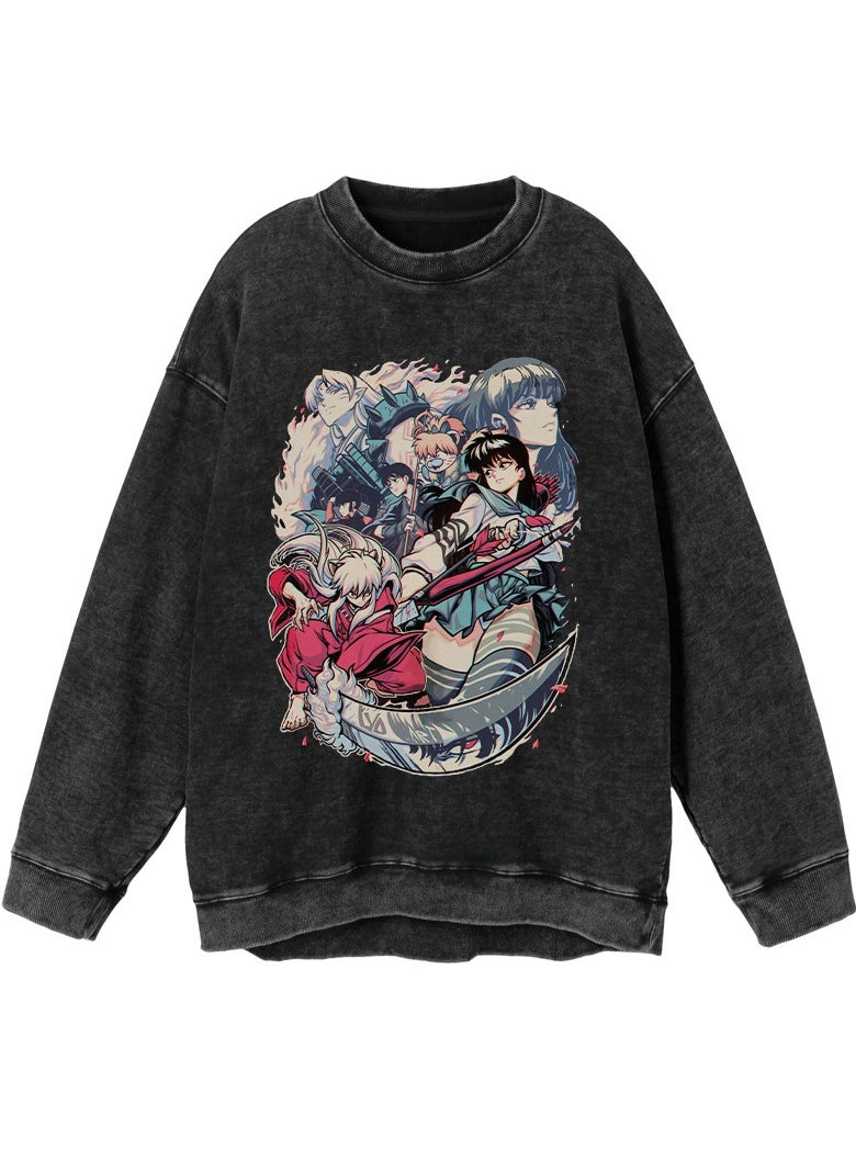 KUYING New One Piece Casual Loose Round Neck Hoodie  - Image 1