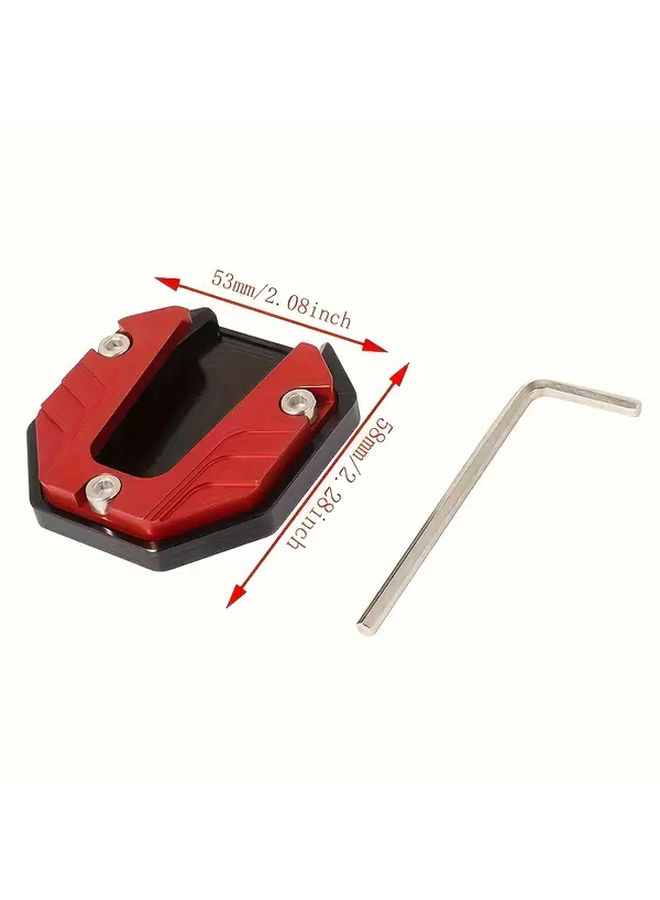 Blue Aluminum Alloy Motorcycle Foot Peg Extension Plate Side Stand Support - Image 2