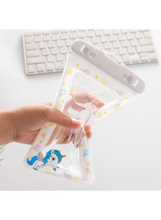 general Mobile Phone Airbag Waterproof Bag Swimming Diving Underwater Photo Large Waterproof Case Touch Screen Cartoon Sealed Bag-Color:Waterproof Bodypack Green - Image 3