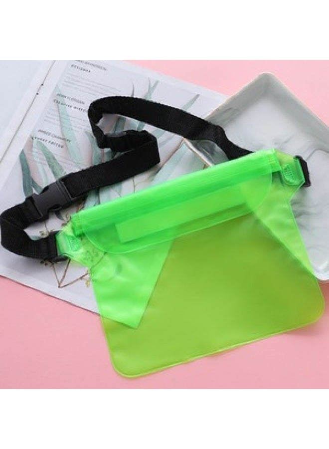 general Mobile Phone Airbag Waterproof Bag Swimming Diving Underwater Photo Large Waterproof Case Touch Screen Cartoon Sealed Bag-Color:Waterproof Bodypack Green - Image 1