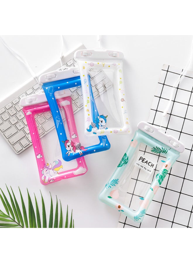 general Mobile Phone Airbag Waterproof Bag Swimming Diving Underwater Photo Large Waterproof Case Touch Screen Cartoon Sealed Bag-Color:Waterproof Bodypack Green - Image 4