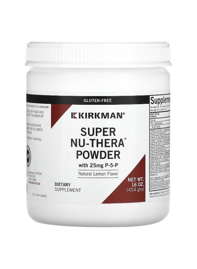 Kirkman Labs Kirkman Labs, Super Nu-Thera Powder with P-5-P, Natural Lemon, 16 oz (454 gm)  - Image 1