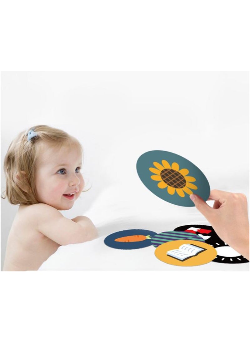 Filly New Early Education Puzzle Newborn Infant Black And White Card Baby Enlightenment Visual Stimulation Flash Card Color Cognition(Set of 3)  - Image 5
