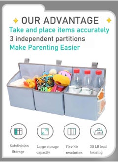 Moovant Baby Hanging Diaper Caddy Organizer, Durable Portable Baby Bed Hanging Bag, Multifunctional Crib Storage Bag, Bulk Bags for Changing Table, Crib, Playard or Wall  - Image 2