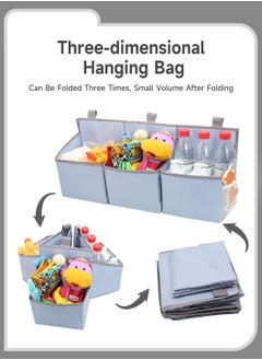 Moovant Baby Hanging Diaper Caddy Organizer, Durable Portable Baby Bed Hanging Bag, Multifunctional Crib Storage Bag, Bulk Bags for Changing Table, Crib, Playard or Wall  - Image 5