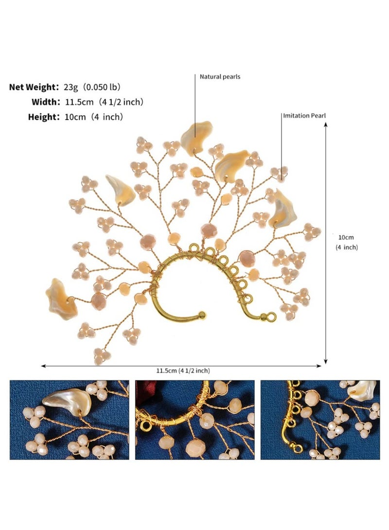 Barakah Ear Cuffs, 2pcs Earrings Hook Without Pierced Handmade Fairy Leaves Golden Ear Bone Clip for Women Girl - Image 5