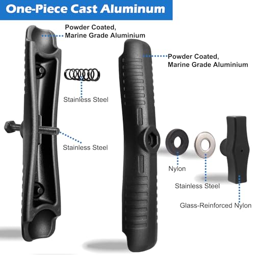 WINDFRD Aluminum 9.1" Long Double Socket Arm for 1.5 Inches/C Size / 38mm Ball Accessories, Powerful Clamp, Heavy Duty, Compatible with RAM Mount, iBolt and More - Image 2