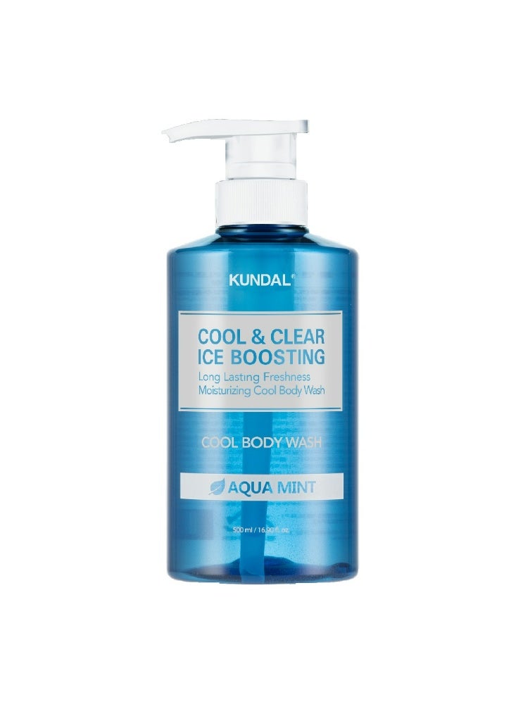 KUNDAL Cool & Clear Ice Boosting Body Wash Aqua Mint 500 mL - Image 1
