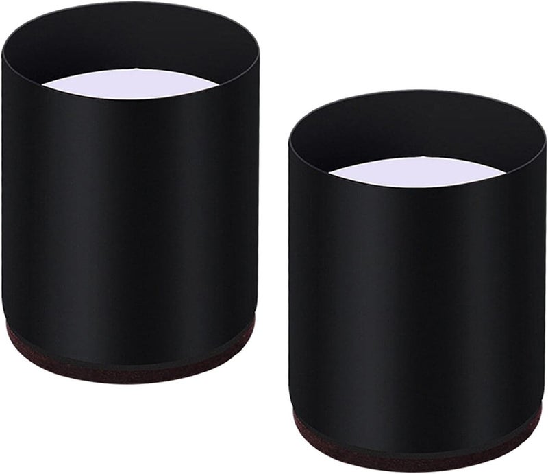 Bed and Furniture Riser Lifter Sofa Legs Riser Home Foot Accessories, Round 6x5cm Black - Image 1