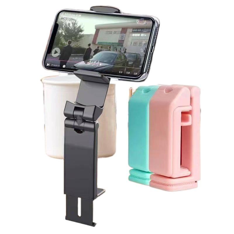 Desk Phone Stand with Folding Design and Anti Shake Support in Pink with Universal Fit for Study Desk for Travel - Image 3