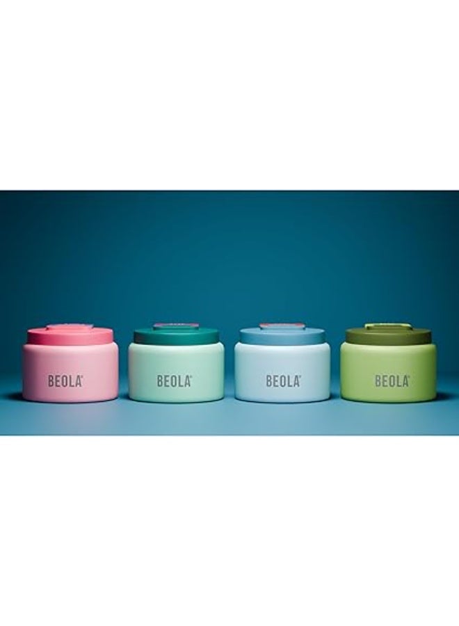 بيولا برطمان لحفظ الطعام داخلي حراري قابل للاستبدال سعة 240 مل لعلبة حفظ الطعام، المقاوم للصدأ بجدار مزدوج معزول للأطفال من بيولا سعة 240 مل (أزرق) - Image 4