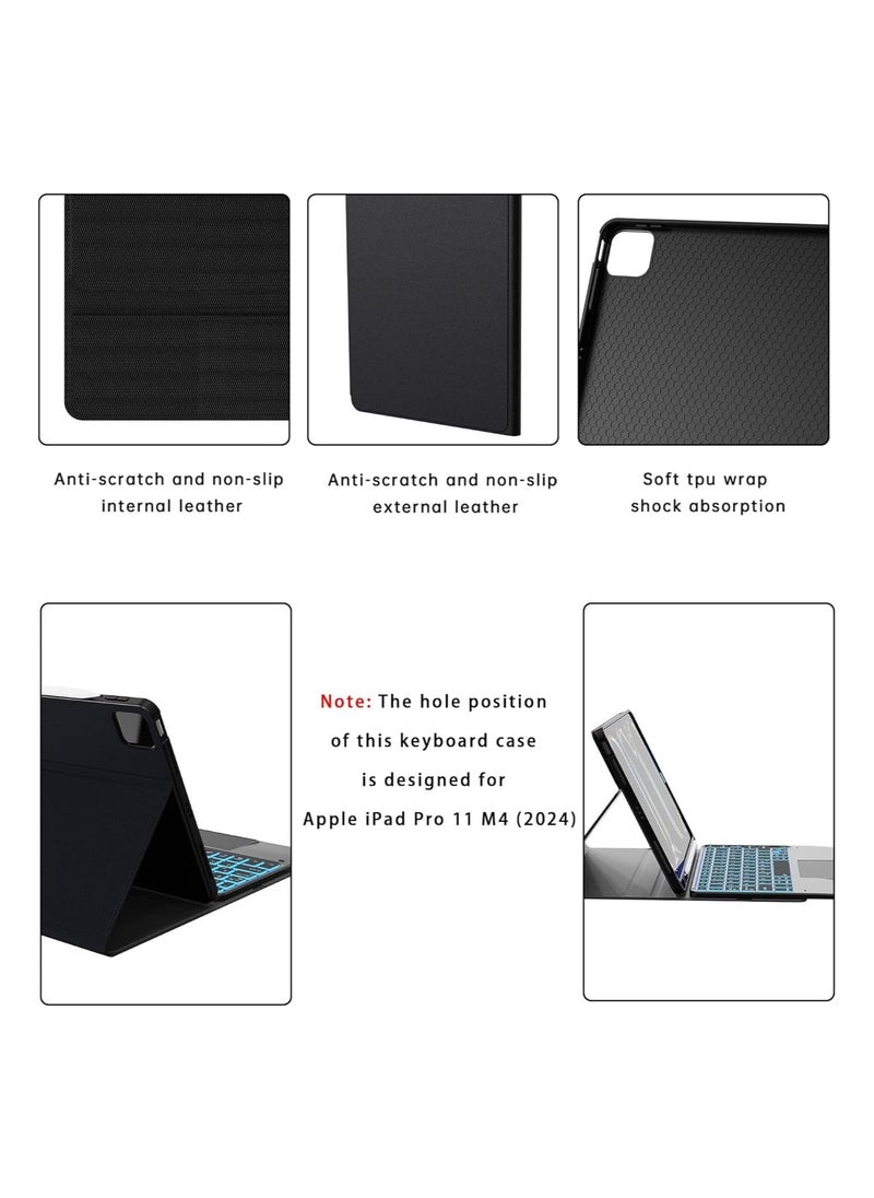 TWEGGON - Keyboard Case with Touchpad for Apple iPad Pro 13" M4 2024 Builtin Pen Holder Black - Image 1