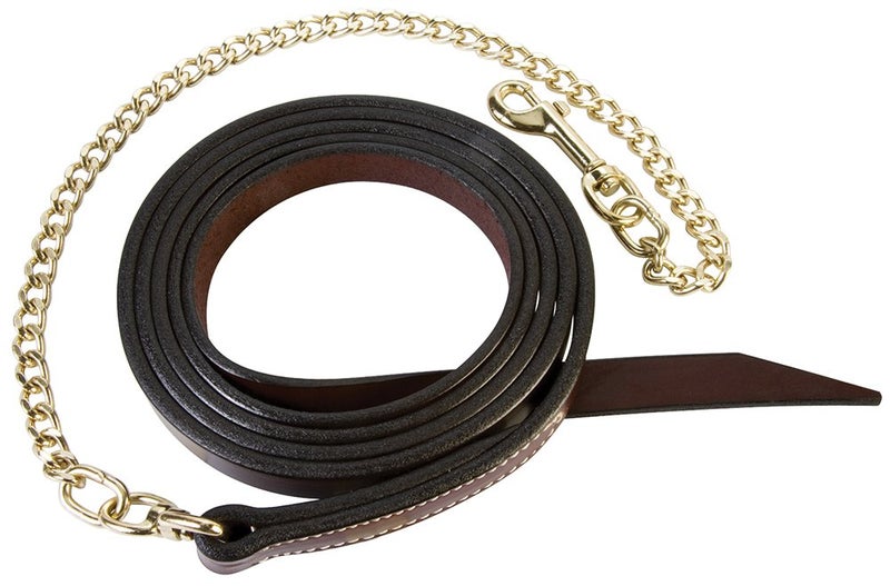 Weaver Leather Single-Ply Horse Lead with Chain Mahogany, 1" x 6' w/24" Chain - Image 4