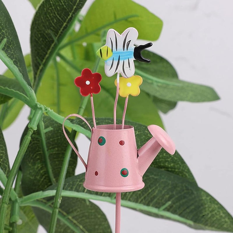 أوتاد حديقة طائر معدني ملون ديكورات الفناء الخارجي زخارف فن الفناء 11 بوصة - Image 5