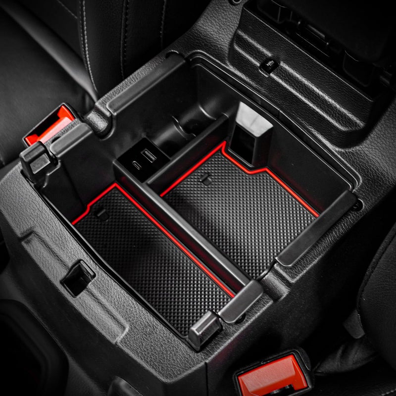 DrCarNow Upgrade Center Console Organizer Tray for Jeep Wrangler JLJLU 20182026 with USB Power Port Custom Fit for Jeep Gladiator JT Truck 20202026 Insert Armrest Tray Accessories Not for JKJKU - Image 3