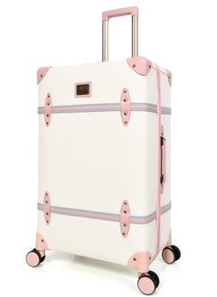 MORANO Morano Classic Leather Luggage 4 Pcs Set Beige and Pink 28''-24''-20'''-14'''Inches  - Image 4