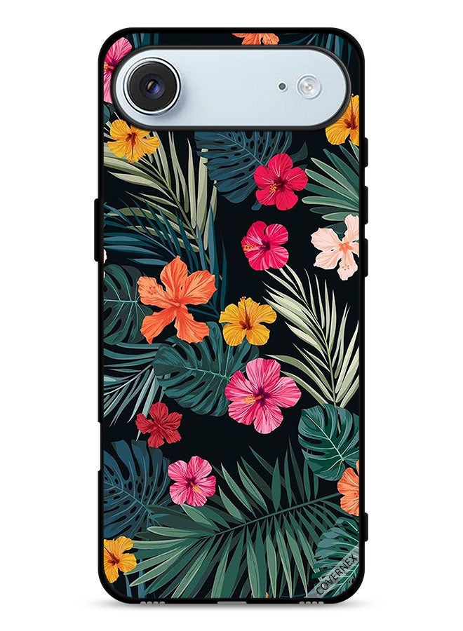 Covernex Apple iPhone Air Protective Case Cover Multi Color Flowers And Dark Green Feathers - Image 1