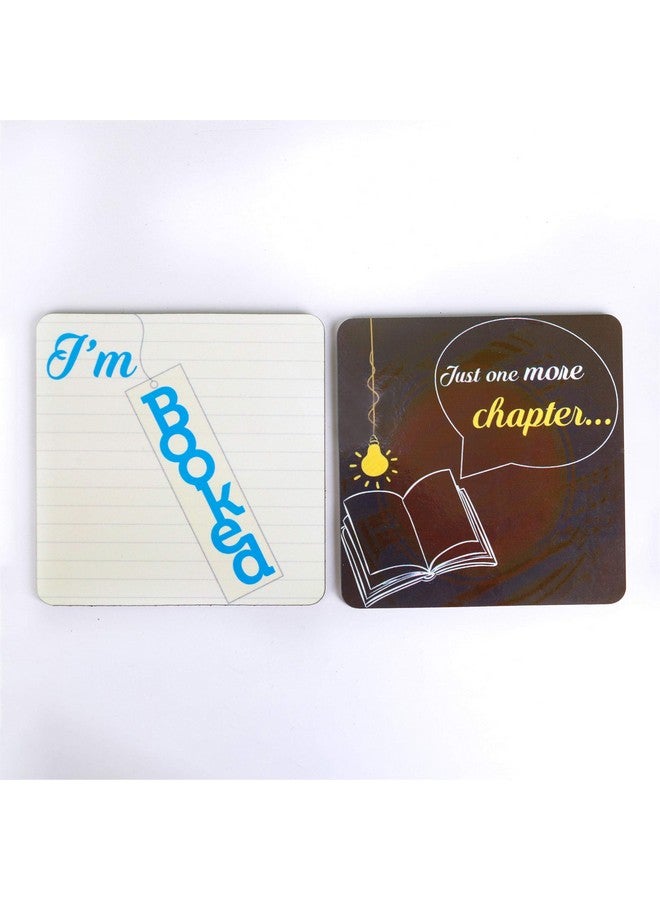 Inside Out Innovative Designs Book-ed Tea/Coffe Cups Coasters Set of 2 - Image 1