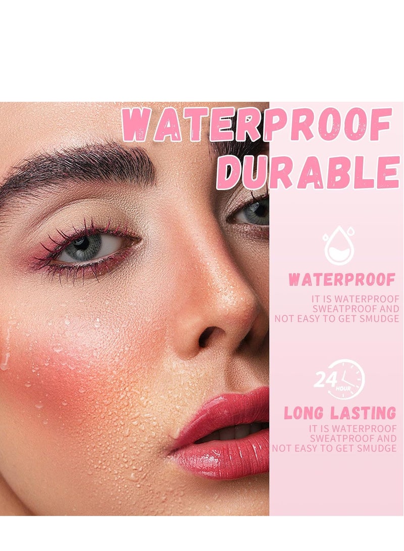 Milk Pack of 4 Milk Jelly Blush Stick, Multi Jelly Tint Blush Stick, Milk Jelly Tint Blush Stick, Lip Tint Stain, Long Lasting Multi Use Makeup Blush Stick, Milk Jelly Blush Tint for Lips Cheek - Image 5