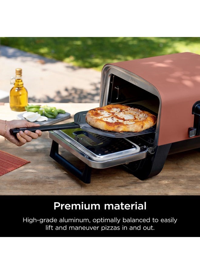 Ninja Ninja XSKOPPL Perforated Pizza Peel, Compatible Woodfire Outdoor Oven (OO100 series), Hanging Drawstring, Aluminum, Grey/Black, 19.5'' x 16.5'' x15"  - Image 1