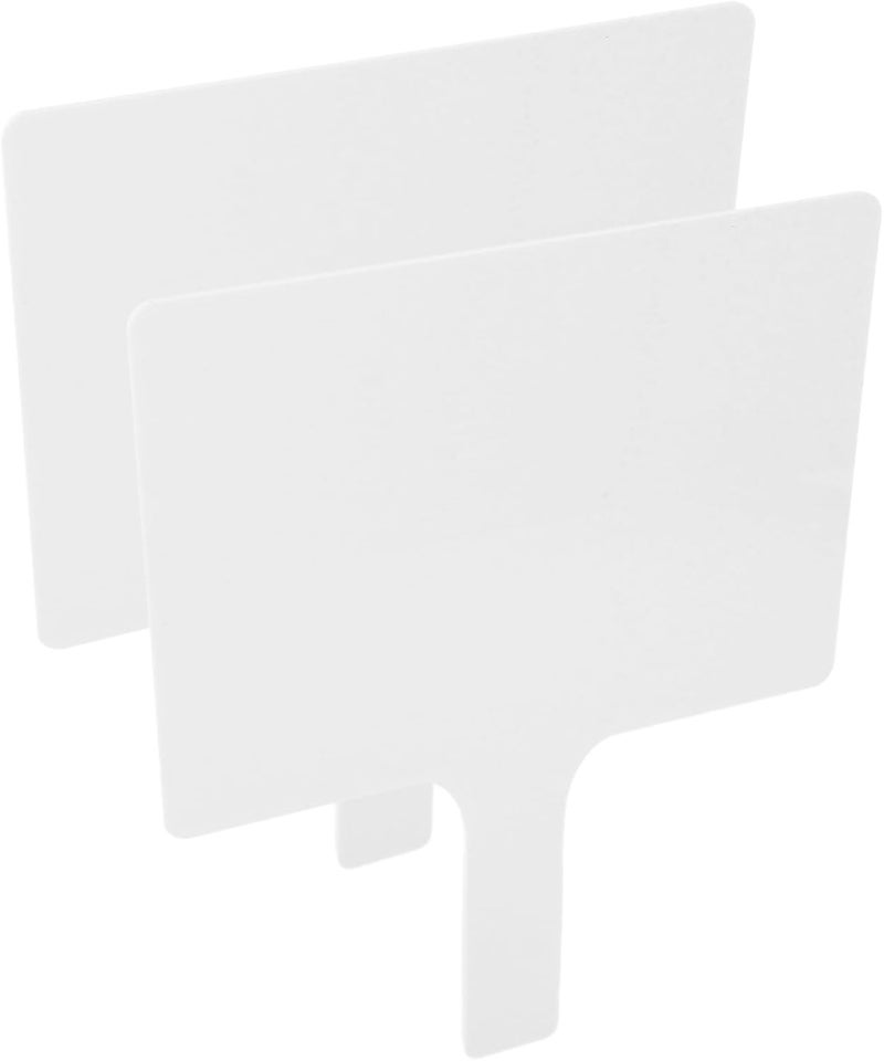 2pcs Double-Sided Acrylic Whiteboard Paddles Small Handheld Dry Erase Boards with Handle Writable Classroom Answer Boards for Students and Teachers - Image 1