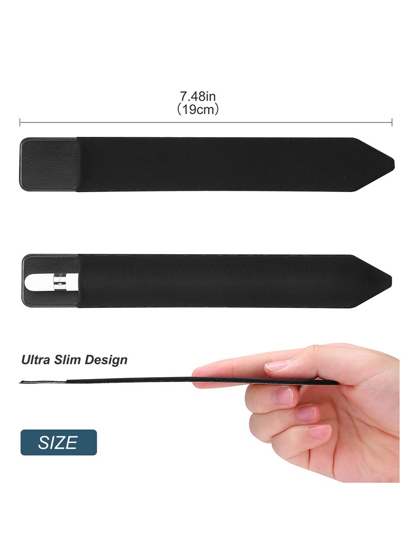 Procases Pencil Holder Sticker for Ipad Pencil 1st and 2nd Gen Elastic Stylus Pocket Pouch Adhesive Stylus Pen Sleeve Attached to Case for Ipad Pencil and Other Stylus Pens Black - Image 2