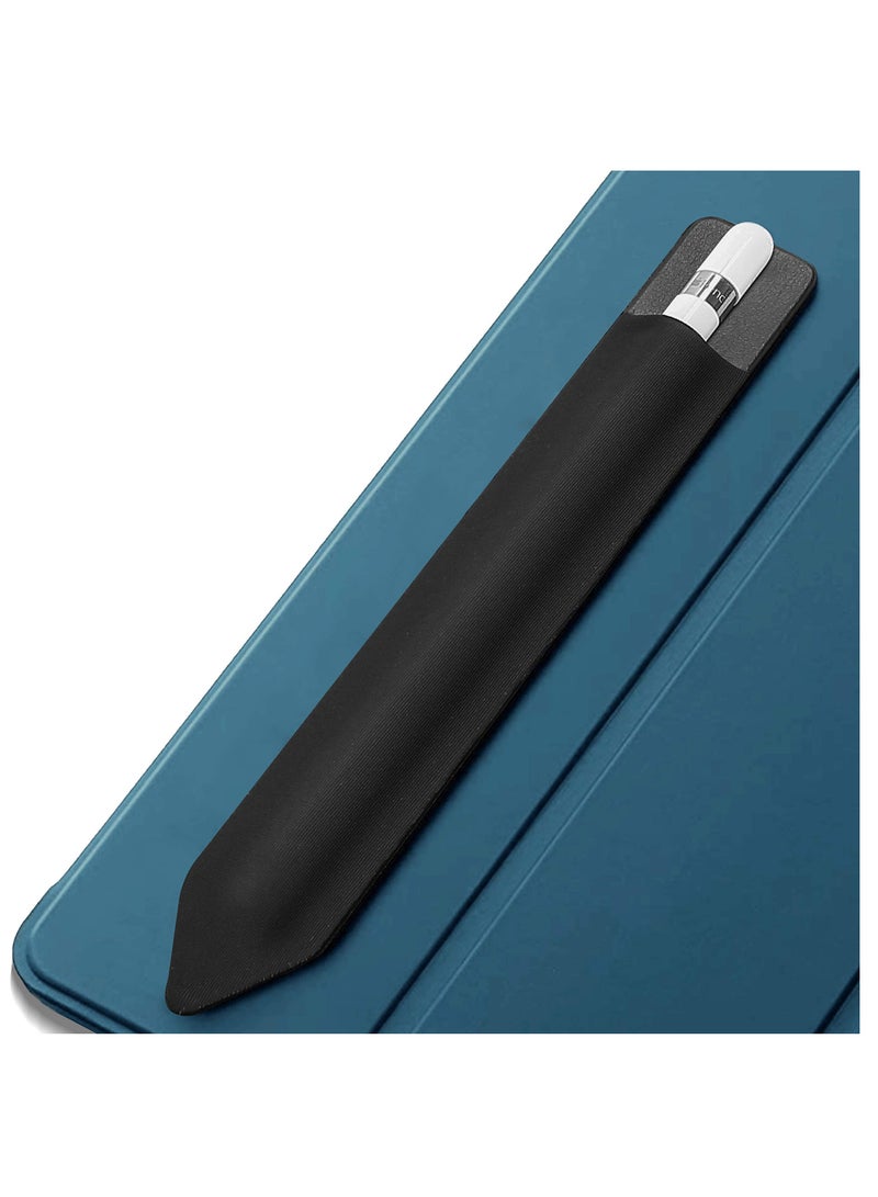 Procases Pencil Holder Sticker for Ipad Pencil 1st and 2nd Gen Elastic Stylus Pocket Pouch Adhesive Stylus Pen Sleeve Attached to Case for Ipad Pencil and Other Stylus Pens Black - Image 1