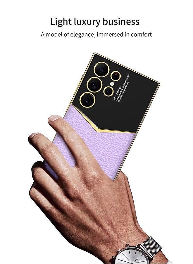 X-level Samsung Galaxy S24 Ultra Case Leather Electroplating Cover with Anti-Scratch Protector Shockproof Camera Len Protection Soft PU Comfortable Touch Feel Back Cover Phone Accessories - Image 2