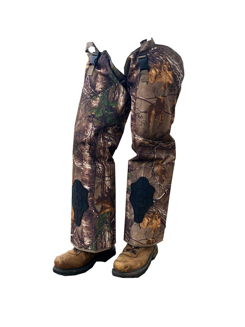 FORESTER Real Tree Snake Chaps Hunting Guard Gear Realtree Chaps Camo Full Protection Snake Gaiters for Hiking Camouflage Chaps for Men Women Ankle Thigh Leg Guards for Bites Thorn Brush Womens Mens