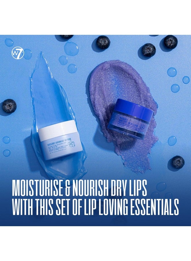 W7 Sweet Dreams Lip Scrub & Overnight Lip Mask Duo - 2 Piece Gift Set - Blueberry Flavour - Exfoliate, Condition, Soothe & Hydrate - Image 5