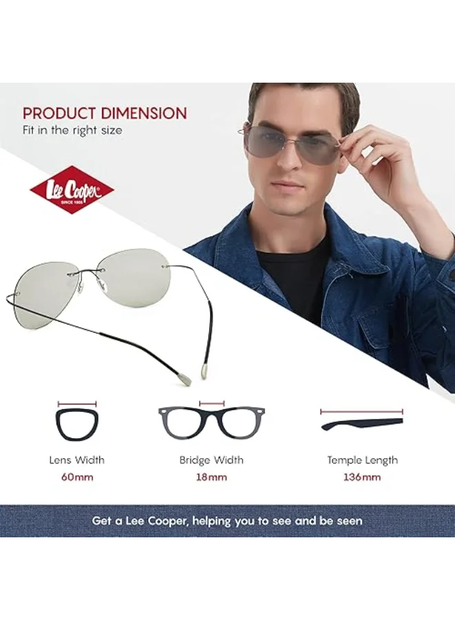 Lee Cooper Sunglasses  Frame Grey Mirror Lens 60mm  - LC3048C01