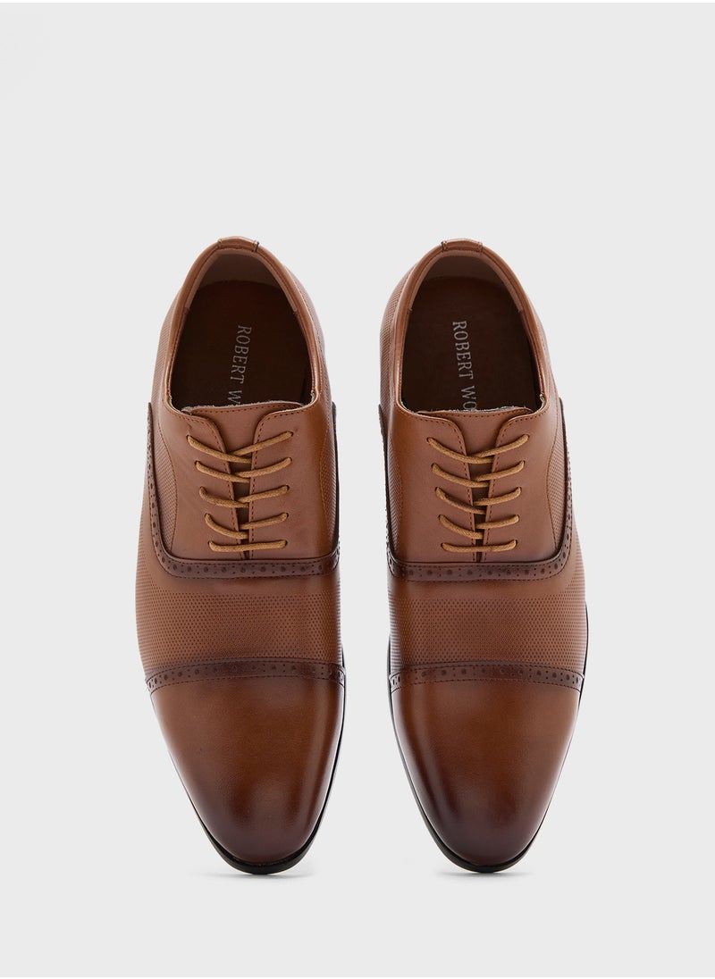 Robert Wood - Brogue Design Oxford Formal Lace Ups - Image 1
