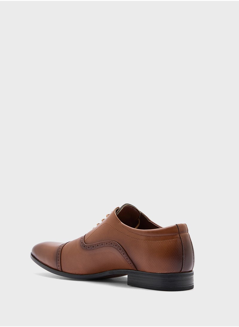Robert Wood - Brogue Design Oxford Formal Lace Ups - Image 1