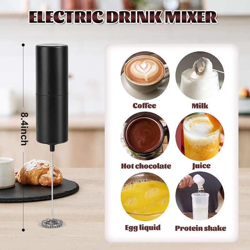 BEYOND BASIC Mini Coffee Milk Egg Beater Electric Foam Hand Blender Mixer Classic Sleek Design Froth Whisker Latte Maker for Milk,Coffee, Beater,Juice,Cafe Latte,Cappuccino (Premium Hand Blender) - Image 4