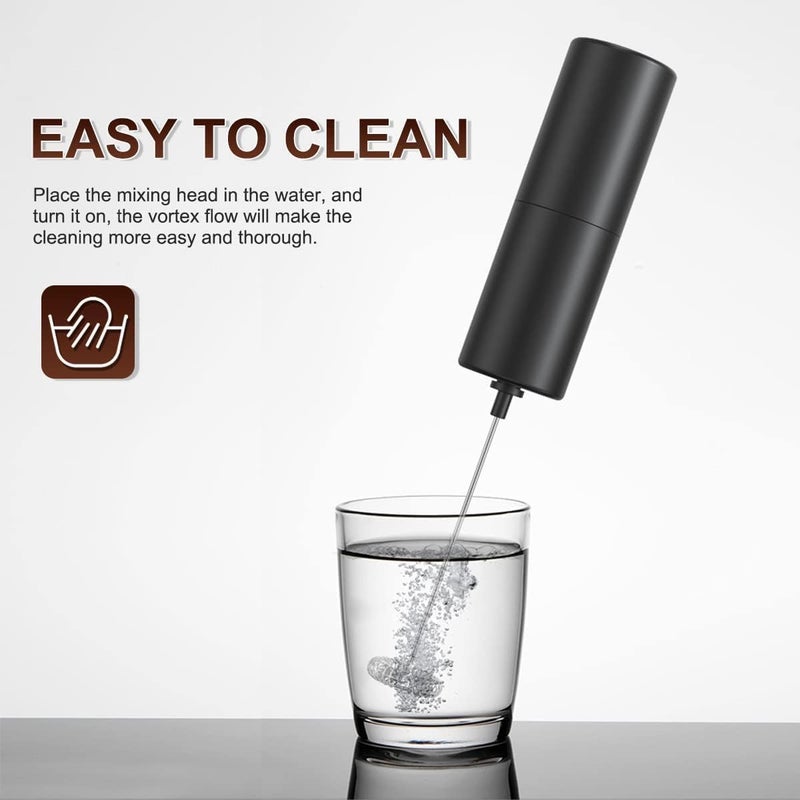 BEYOND BASIC Mini Coffee Milk Egg Beater Electric Foam Hand Blender Mixer Classic Sleek Design Froth Whisker Latte Maker for Milk,Coffee, Beater,Juice,Cafe Latte,Cappuccino (Premium Hand Blender) - Image 5