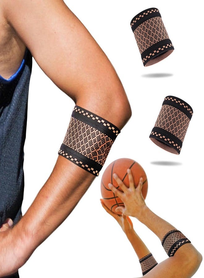 FVVWVV 1 Pair Elbow Compression Sleeve, Elbow Brace Support For Tendonitis and Tennis Elbow, Golfers, Arthritis, Pain Relief (Brown, Medium) - Image 1