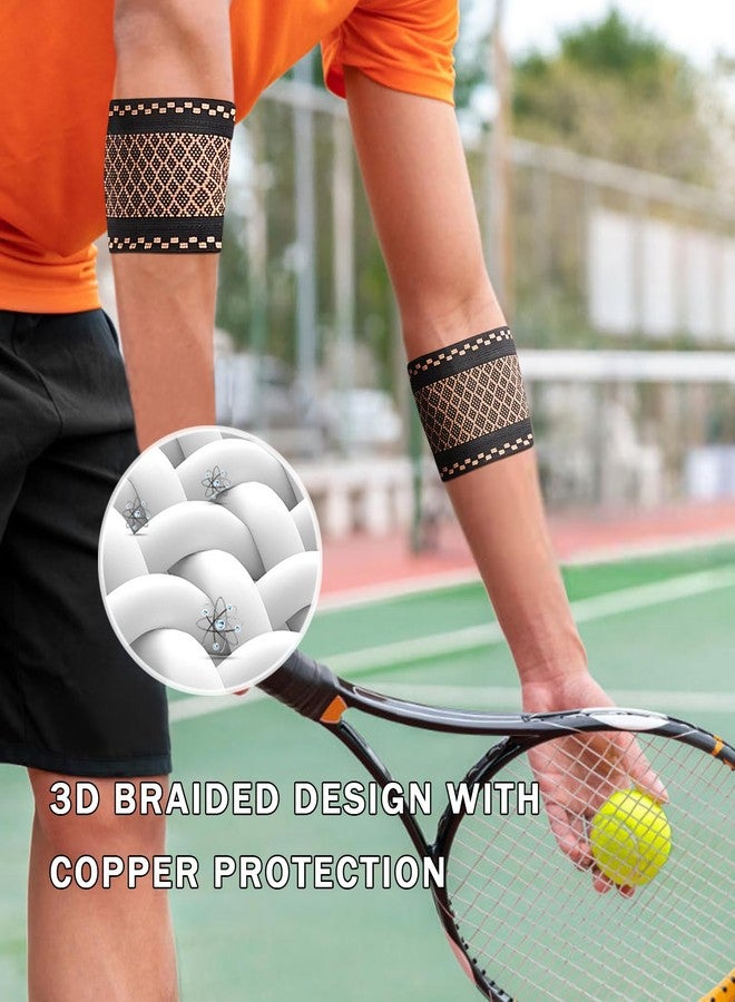 FVVWVV 1 Pair Elbow Compression Sleeve, Elbow Brace Support For Tendonitis and Tennis Elbow, Golfers, Arthritis, Pain Relief (Brown, Medium) - Image 3
