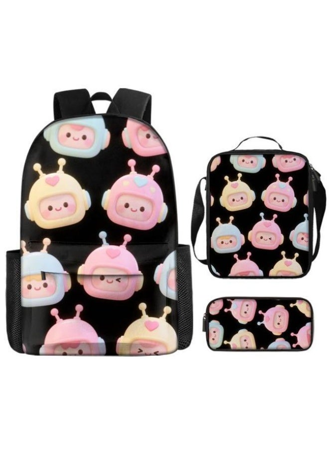 Bright Li Fire Fashion is unlimited! Cartoon bag three-piece set, suitable for a variety of scenes for students and teenagers (available for students, children, friends on outings, mountain climbing, school, etc.) - 80 - Image 2