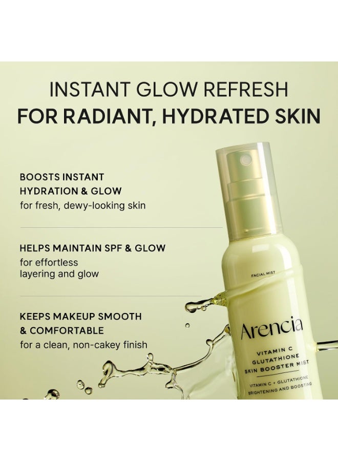 Arencia Vitamin C Glutathione Brightening Skincare Bundle – Booster Shot Essence 95ml + Skin Booster Mist 100ml – Korean Face Care Set for Radiance, Hydration & Even-Looking Skin - Image 5