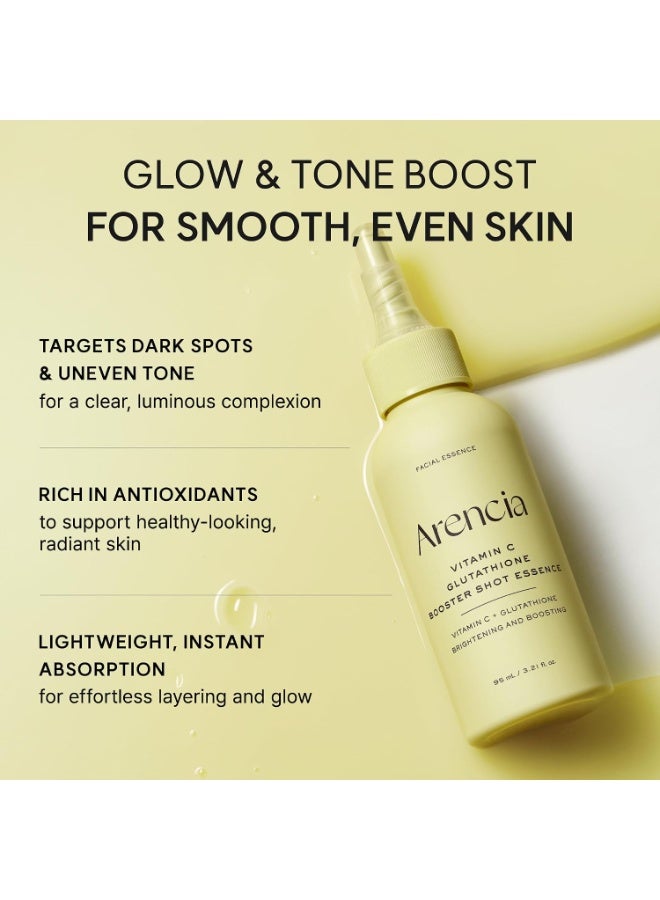 Arencia Vitamin C Glutathione Brightening Skincare Bundle – Booster Shot Essence 95ml + Skin Booster Mist 100ml – Korean Face Care Set for Radiance, Hydration & Even-Looking Skin - Image 4