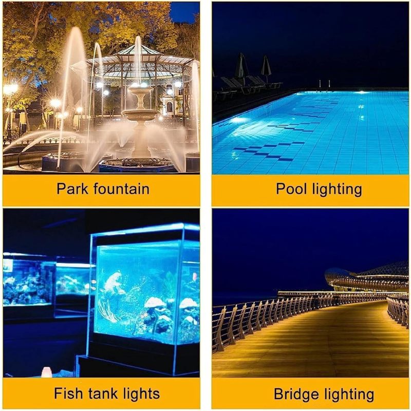2 قطعة من أضواء LED خارجية قابلة للتثبيت، وجهاز تحكم عن بعد لاسلكي، كشاف حديقة، أضواء RGB خارجية مثبتة في الأرضية 12 فولت/24 فولت، كشاف حديقة ملون للفناء، حديقة، كشاف LED (6 واط - 12 فولت) - Image 5